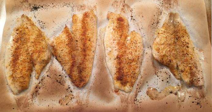 cooked flounder