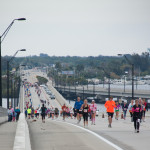 runners on bridge