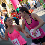 ffemale runner wearing pink