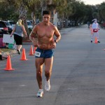 shirtless runner