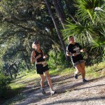 women running on trails
