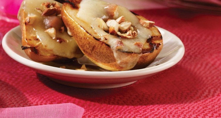 grilled-pears-with-melted-coconut butter-and-almonds