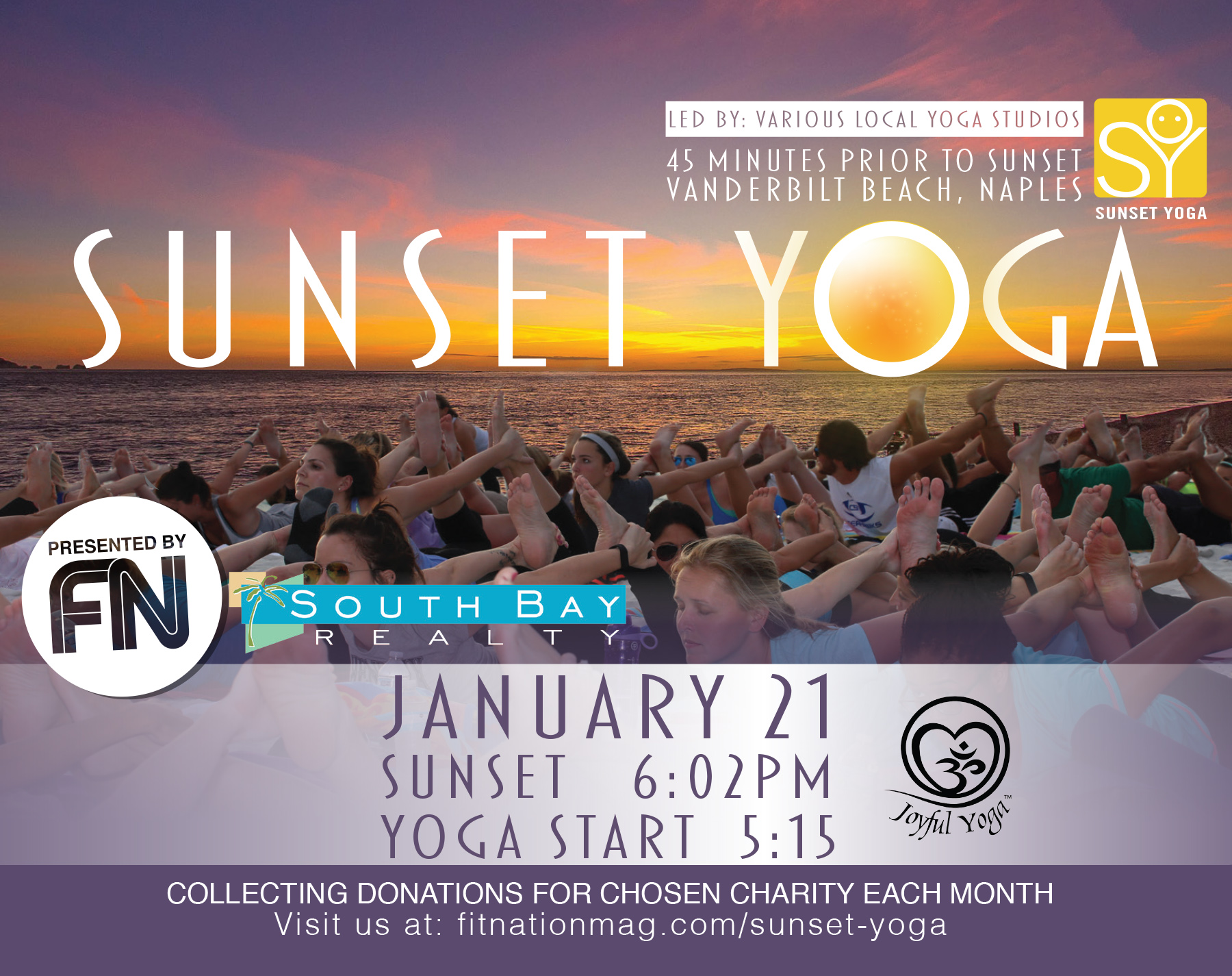 Sunset Yoga Jan 2016 | Fit Nation Magazine